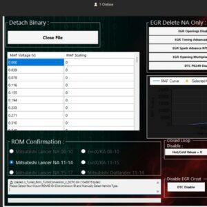 EvoPro v2.55 Mitsubishi ROM Editor Patch Tool