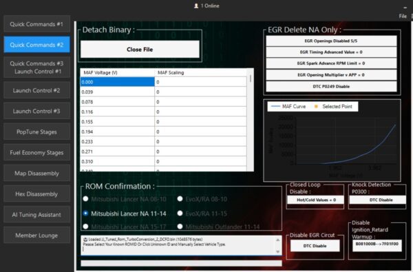 EvoPro v2.55 Mitsubishi ROM Editor Patch Tool
