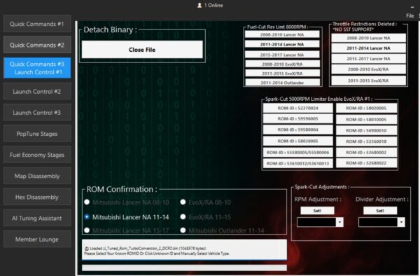 EvoPro v2.55 Mitsubishi ROM Editor Patch Tool - Image 3