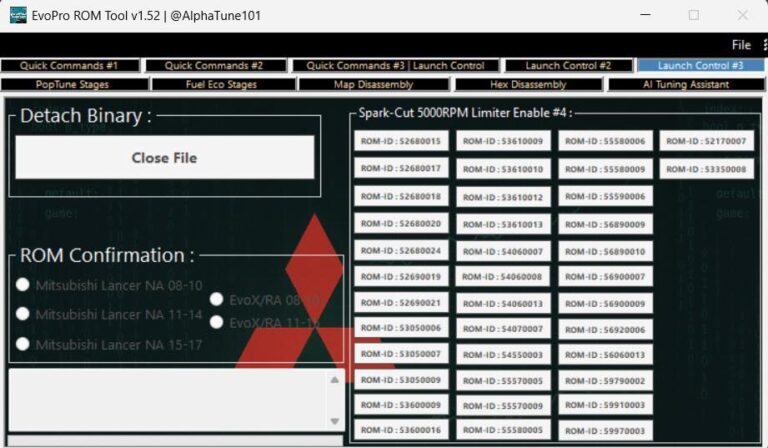 Rom Editor EvoPro v2.18 Mitsubishi ROM Editor Patch Tool
