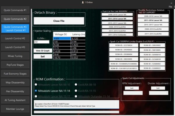 EvoPro v3.07 Mitsubishi ROM Editor Patch Tool